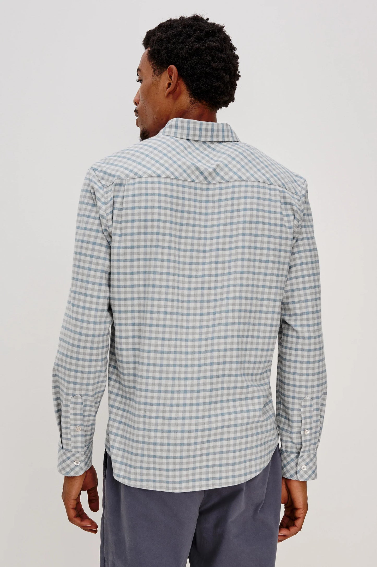 Vance Shirt | Charcoal Blue Check