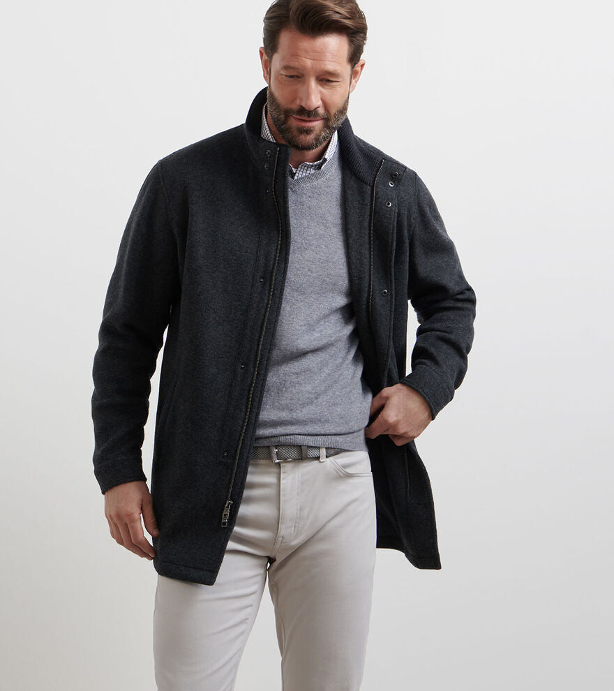 Crown Flex Merino City Coat | Iron