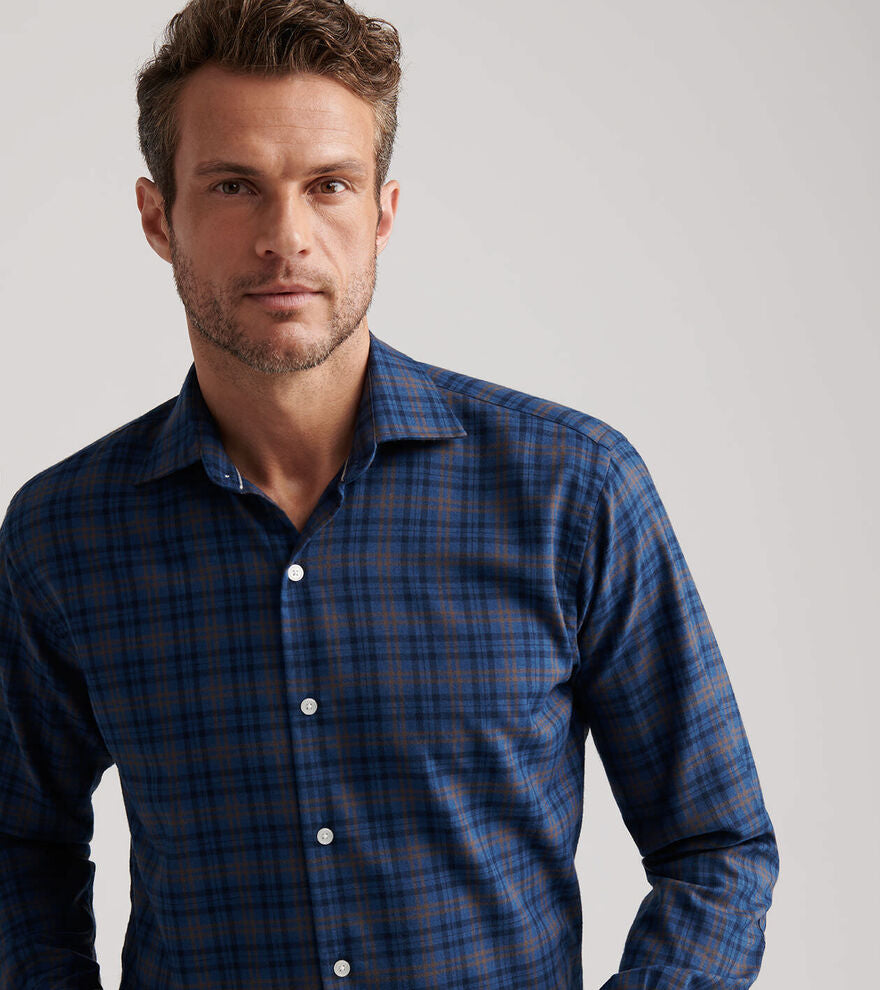 Bar Harbor Flannel Sport Shirt | Blue Haze