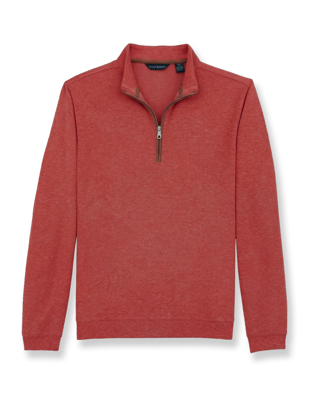Stretch Heather Fleece Pullover | Brick