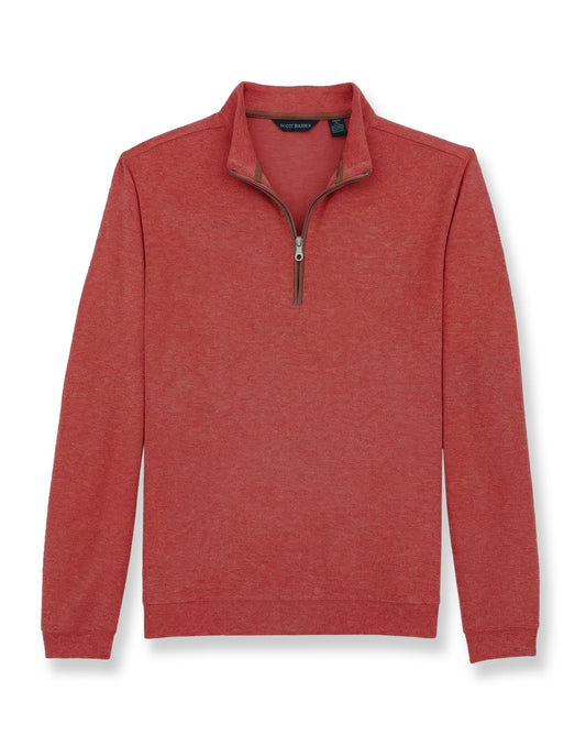 Stretch Heather Fleece Pullover | Brick