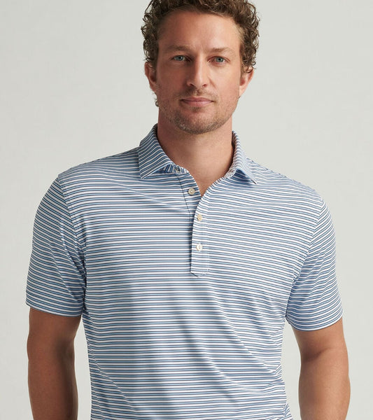 Lane Perf Jersey Polo | White