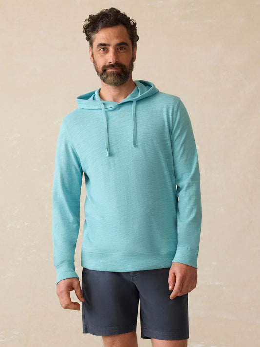 Sunwashed Slub Hoodie | Teal Sea