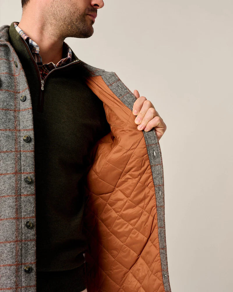 McDowell Wool Quilt-Lined Shacket | Charcoal