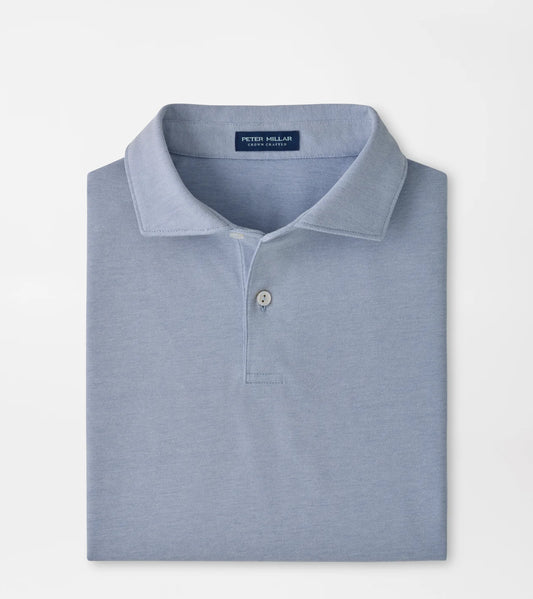 Albatross Cotton-Blend Pique Polo | Windy Blue