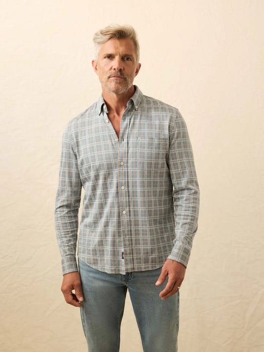 Coastline Knit Shirt | Autumn Storm Plaid