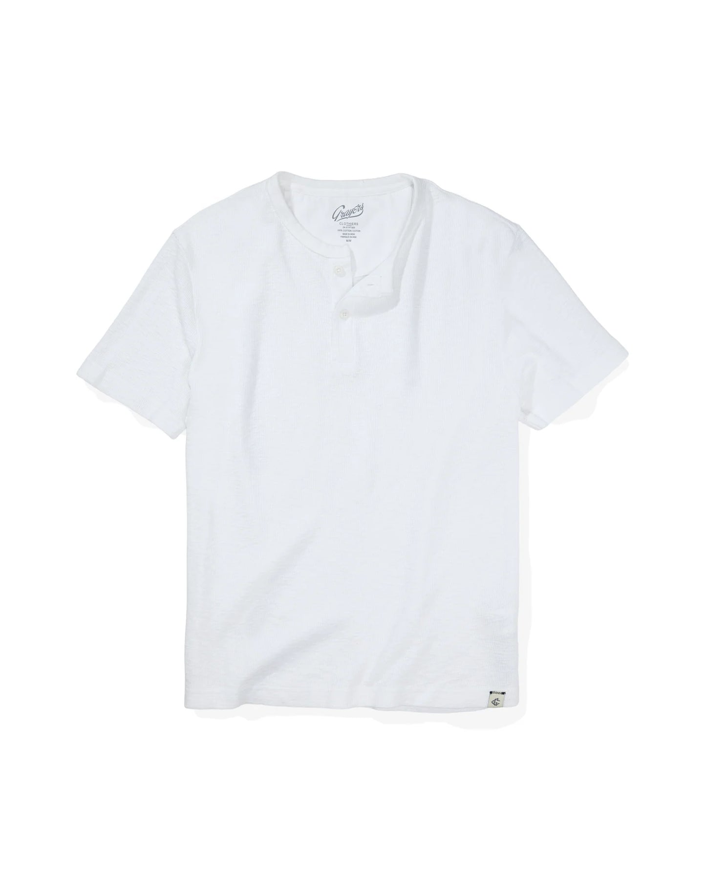Clint Waffle SS Henley | Antique White