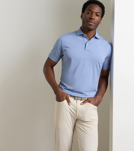 Treble Performance Jersey Polo | Windy Blue