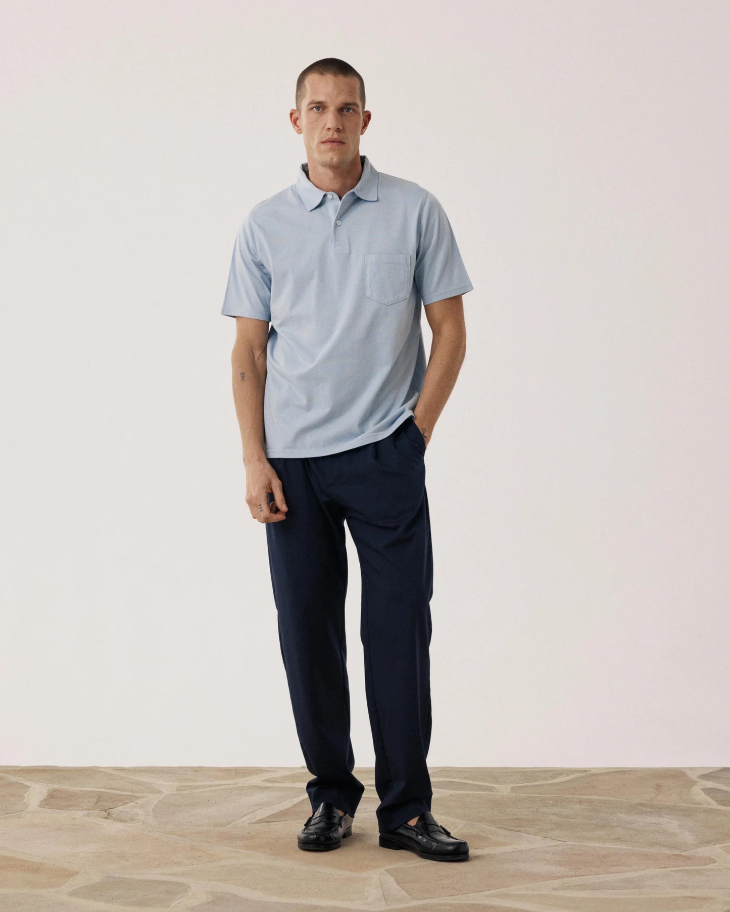 Jersey Polo | Beach Blue