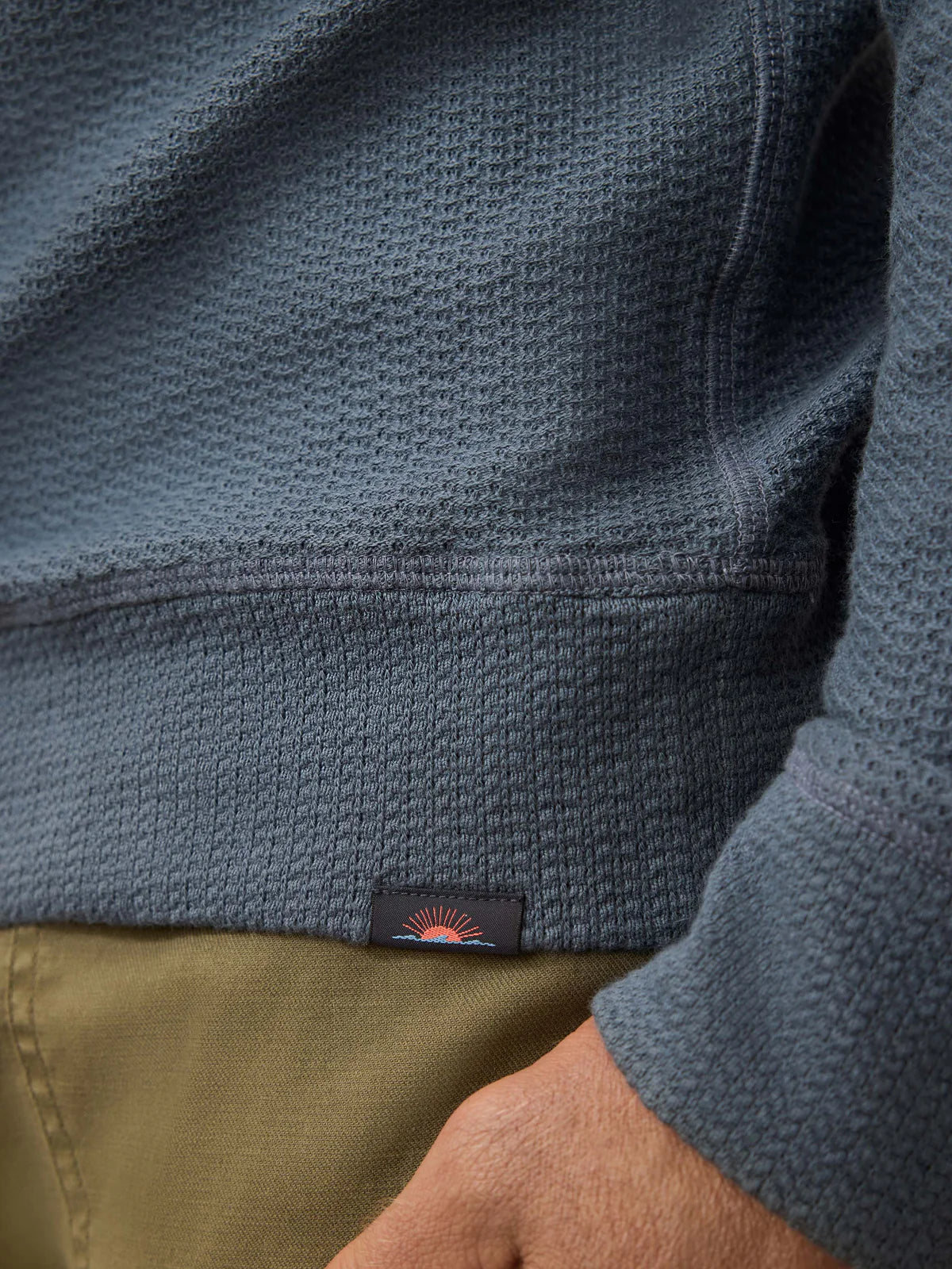 Textured Knit 1/4 Zip | Breaker Blue