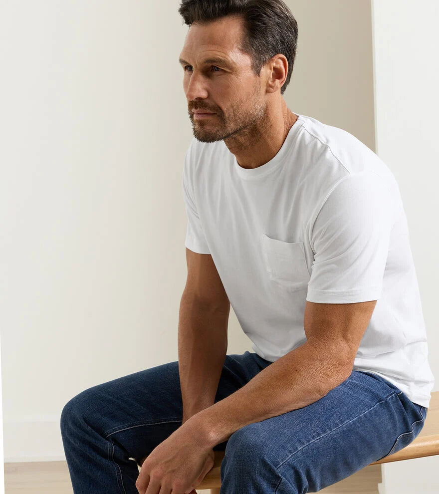 Crown Comfort Pocket Tee | White
