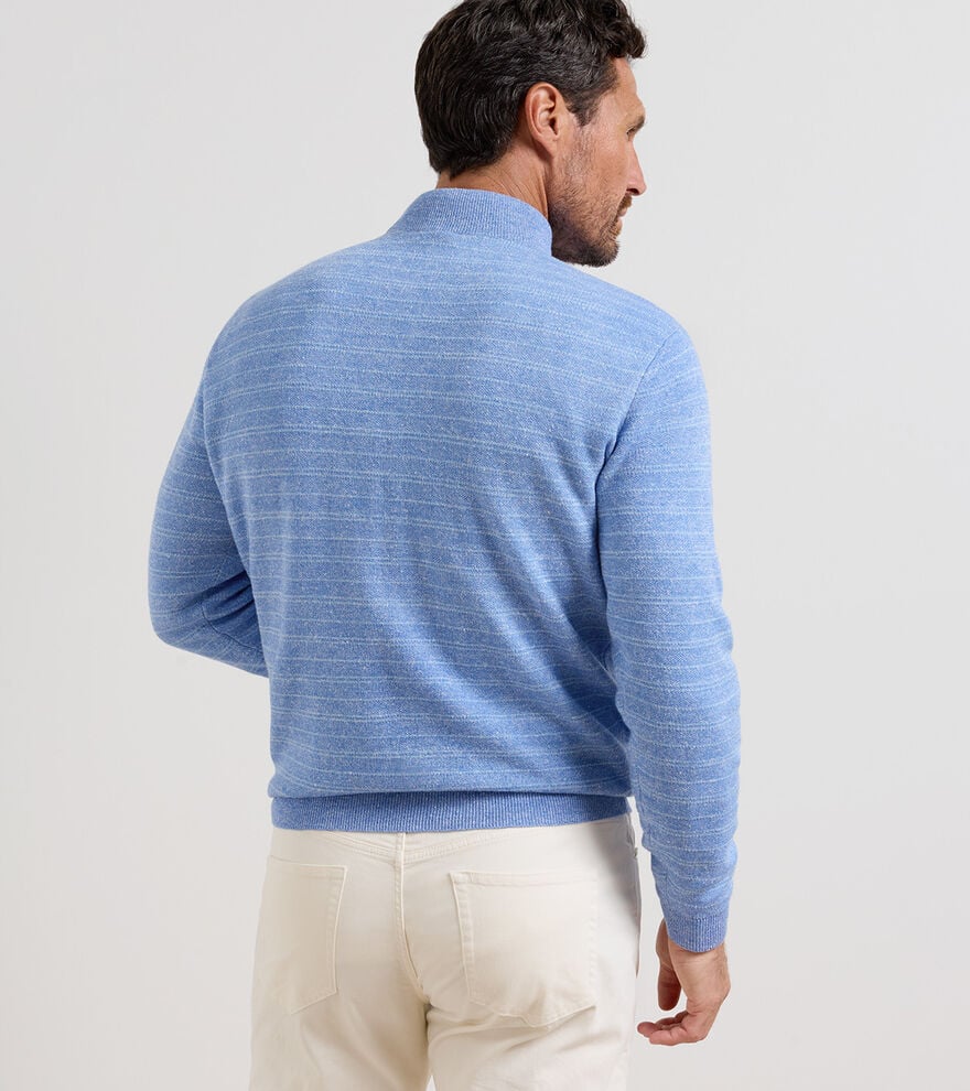 Saratoga Striped 1/4 Zip | Bluebird
