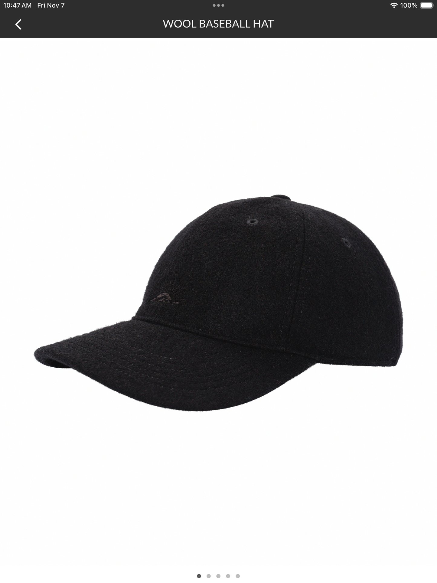Wool Baseball Hat | Black
