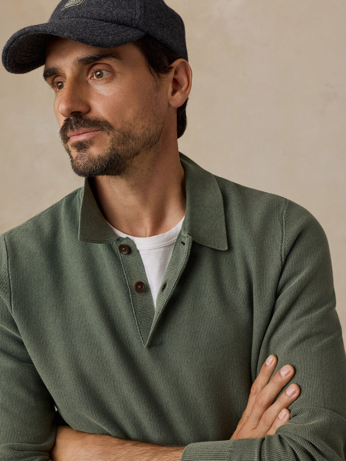 Sunwashed Sweater Polo | Mountain Green