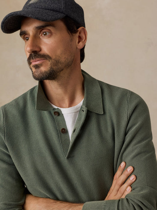 Sunwashed Sweater Polo | Mountain Green