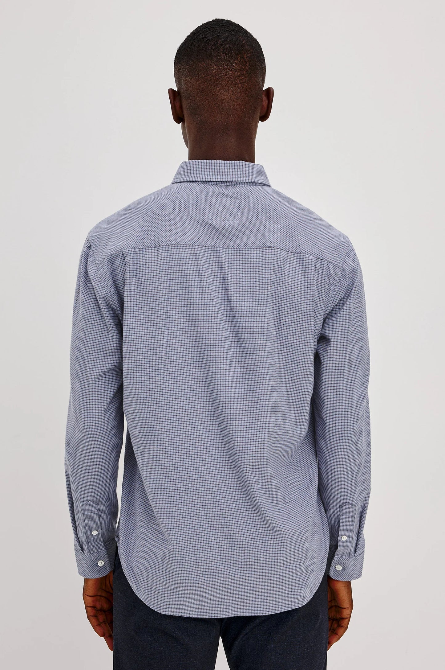 Vance Shirt | Blue Heather Grid