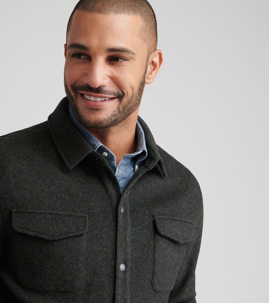 Crown Flex Merino Shirt Jacket | Dark Olive