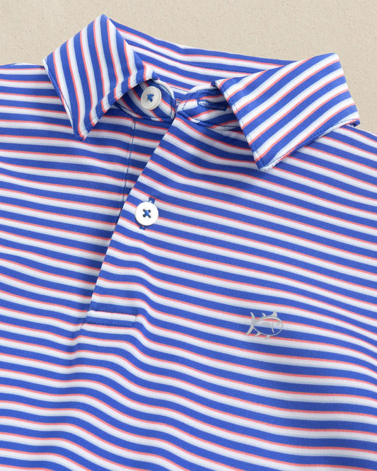 Boys Caravel Perf Polo | Dazzling Blue