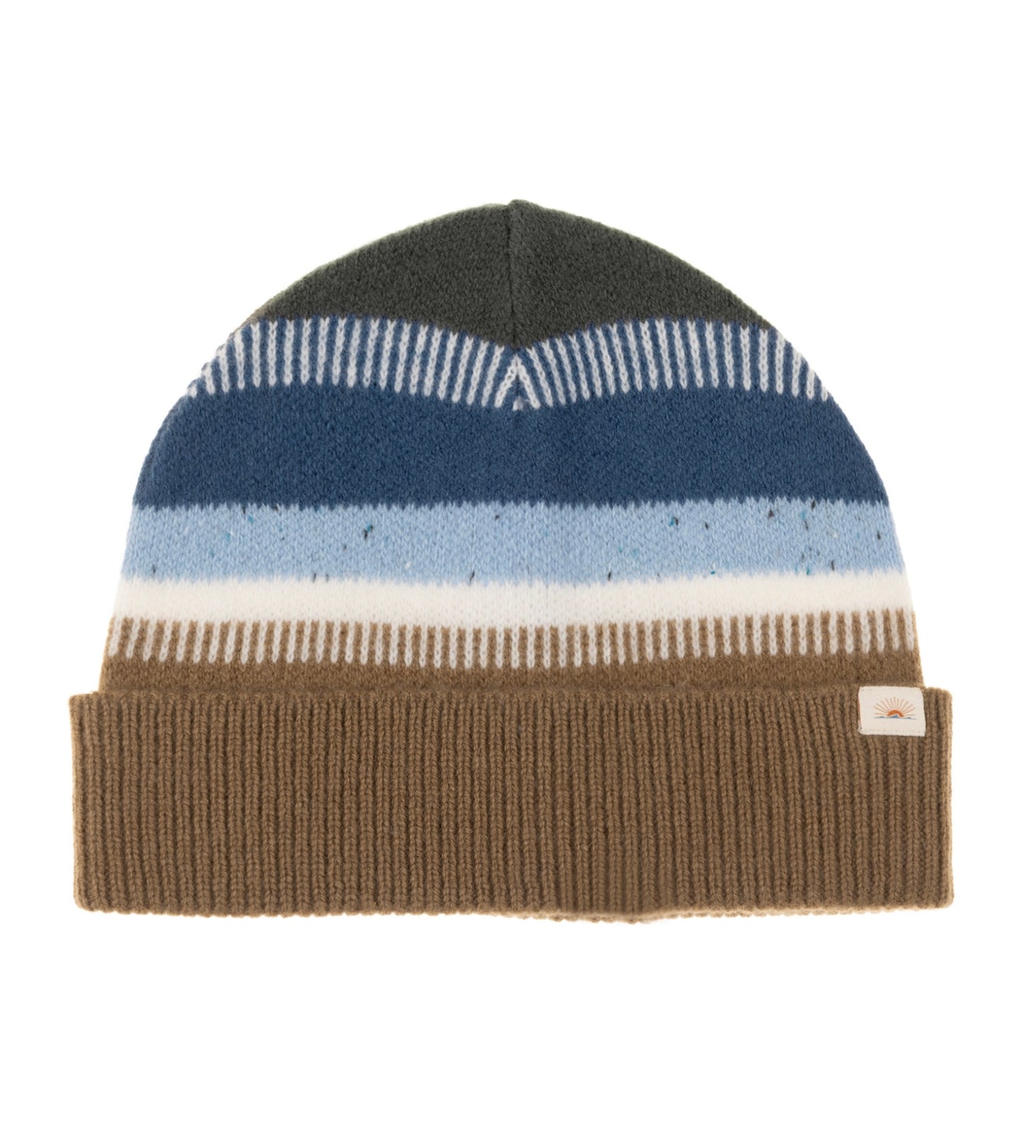 Striped Beanie | Brown
