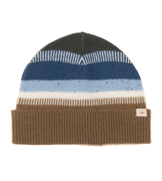 Striped Beanie | Brown