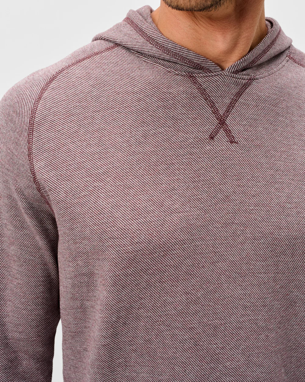 Cotton Blend Hoodie | Merlot