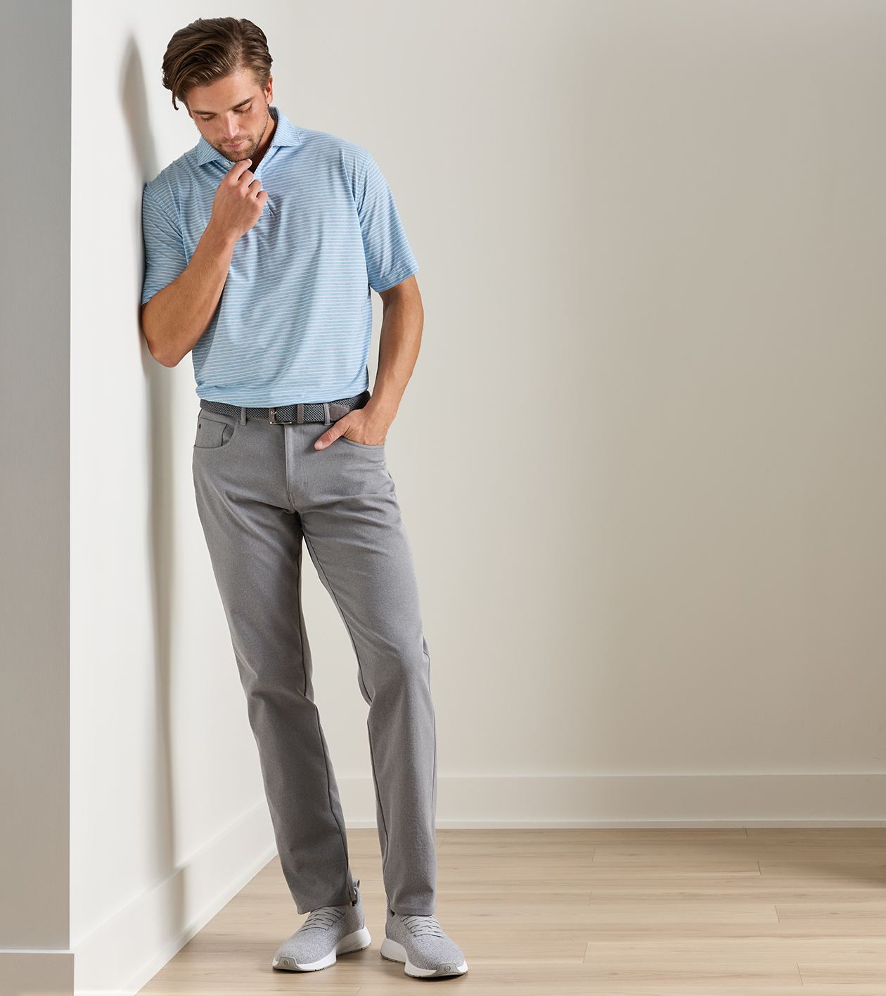 Eb66 Melange Performance Five-Pocket Pant | Smoke