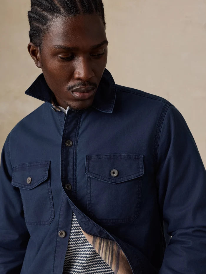 Stretch Blanket Lined CPO | Abyss Navy