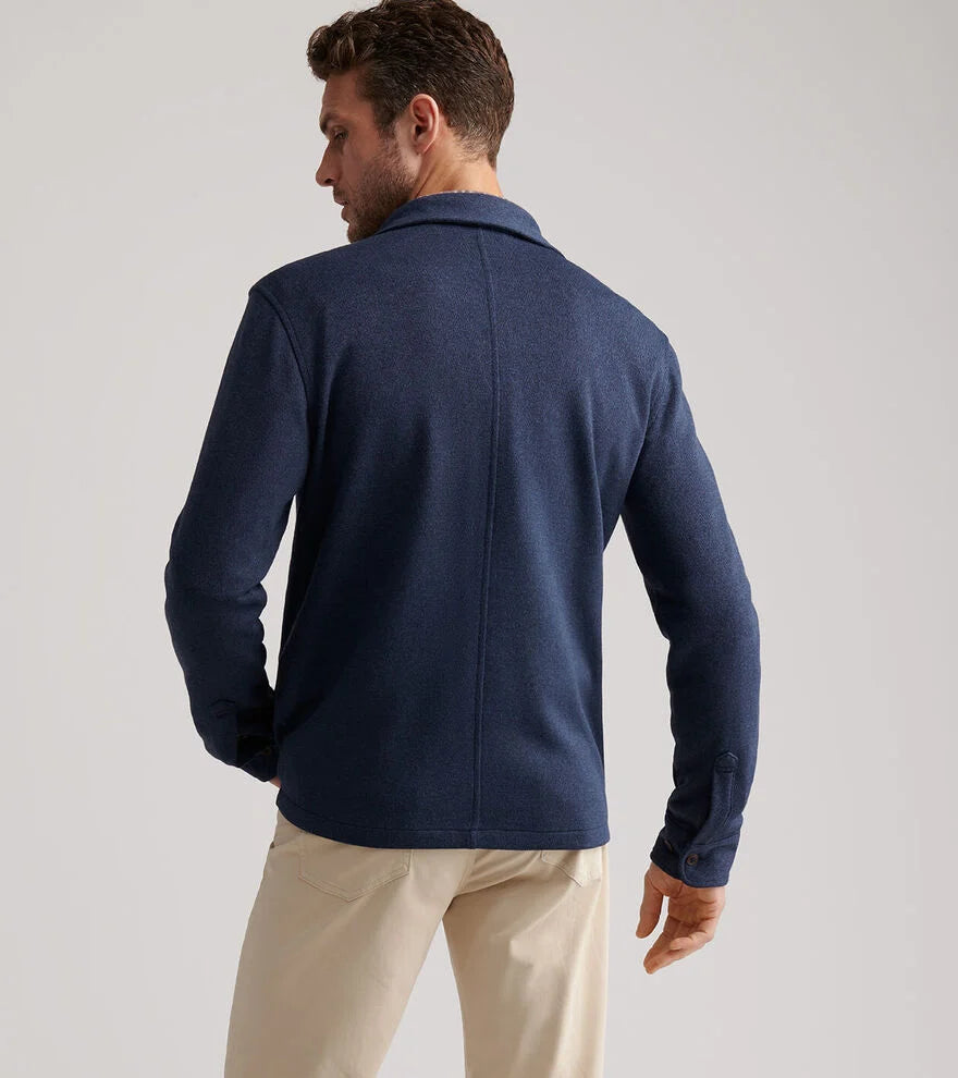 Crown Sweater Fleece Shirt Jacket | Navy