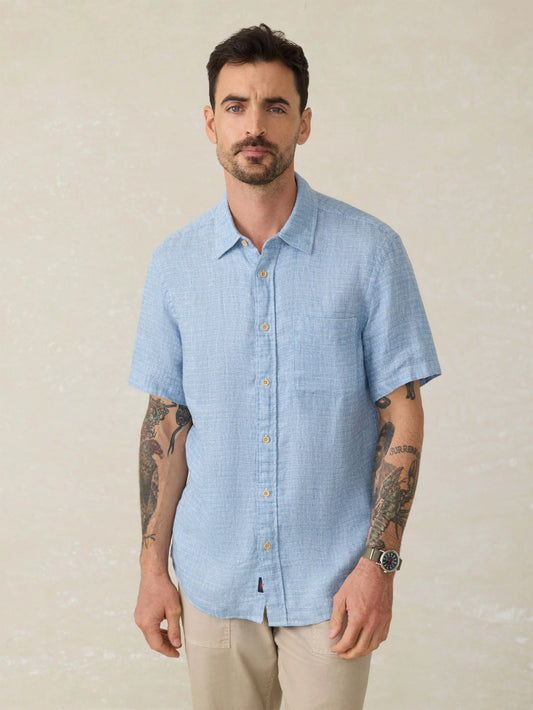 SS Palma Shirt | Blue Basketweave