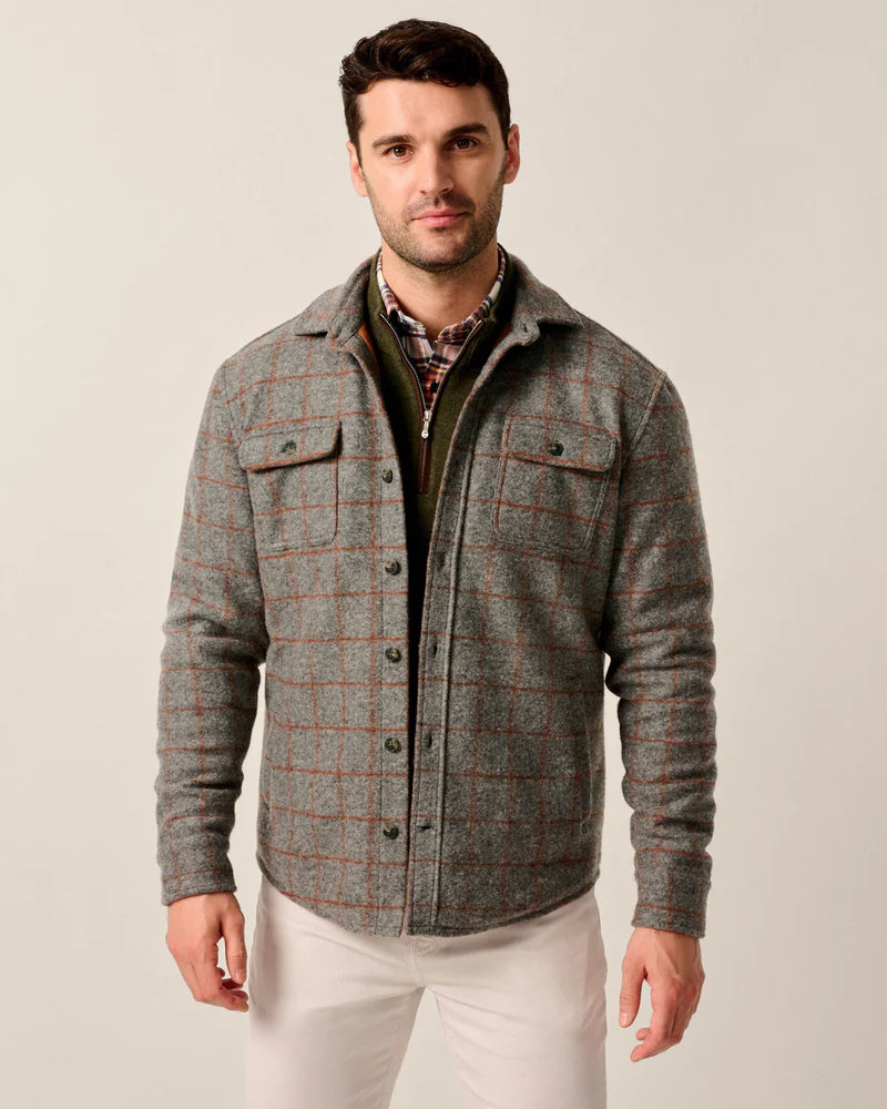 McDowell Wool Quilt-Lined Shacket | Charcoal