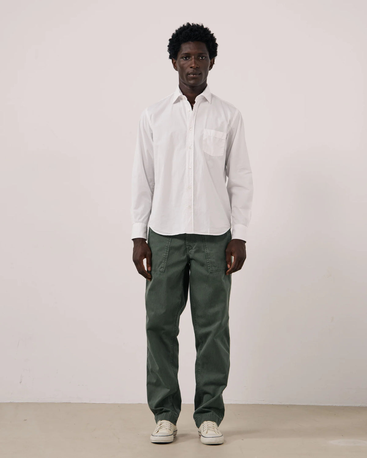 Paul Cotton Gabardine Shirt | White