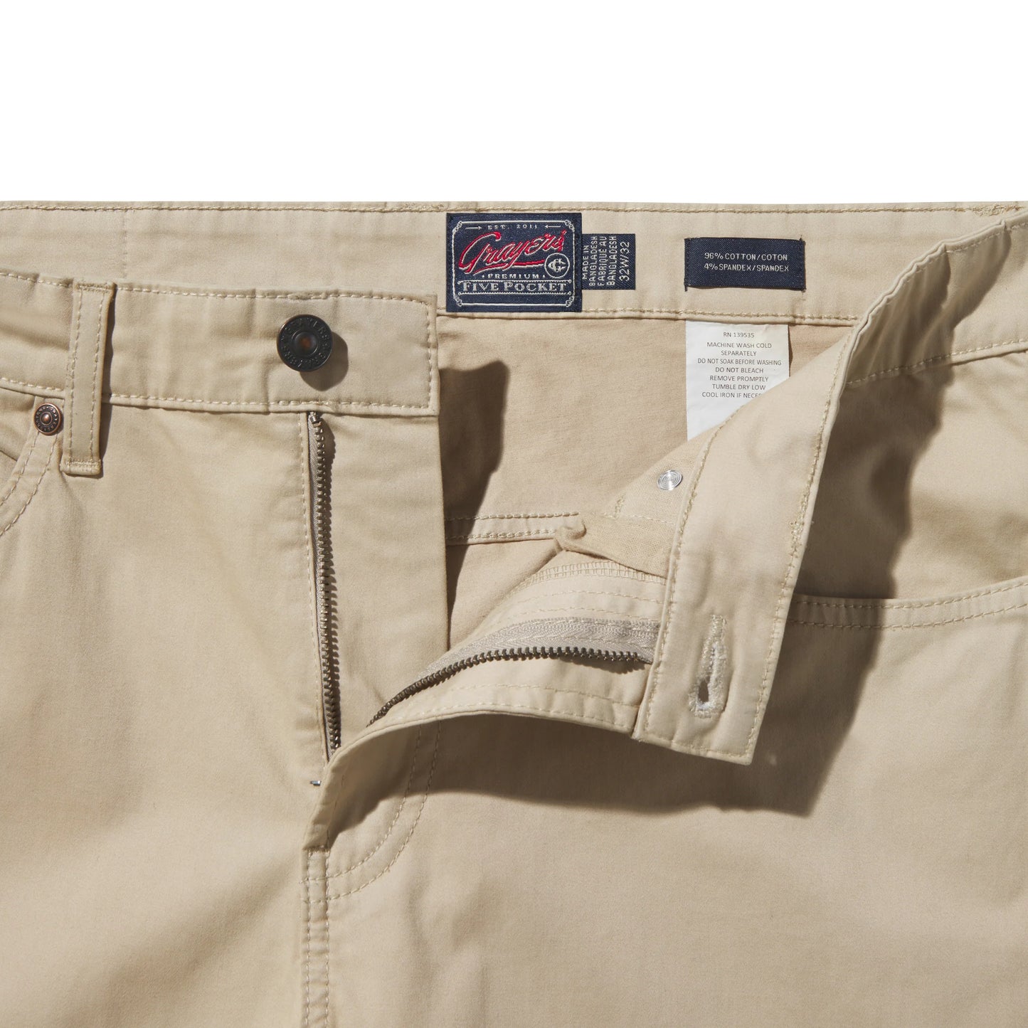 Alternative Stretch Slim Five-Pocket | Pebble