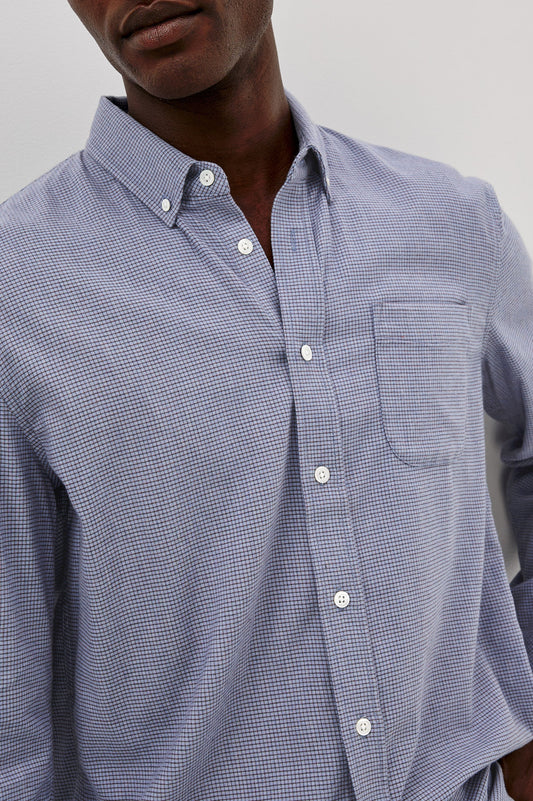 Vance Shirt | Blue Heather Grid