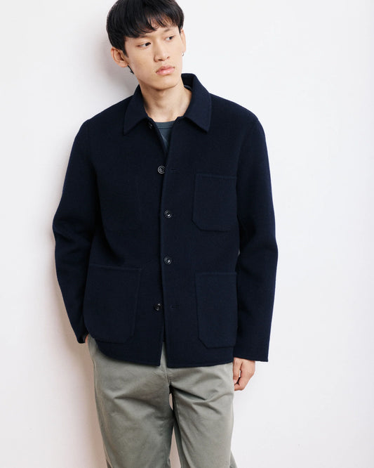 Jay Double Face Wool Jacket | Navy