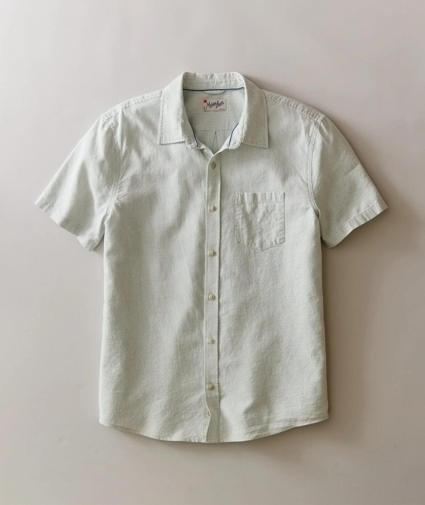 Better-Than-Linen Short Sleeve Shirt | Iceberg Stripe