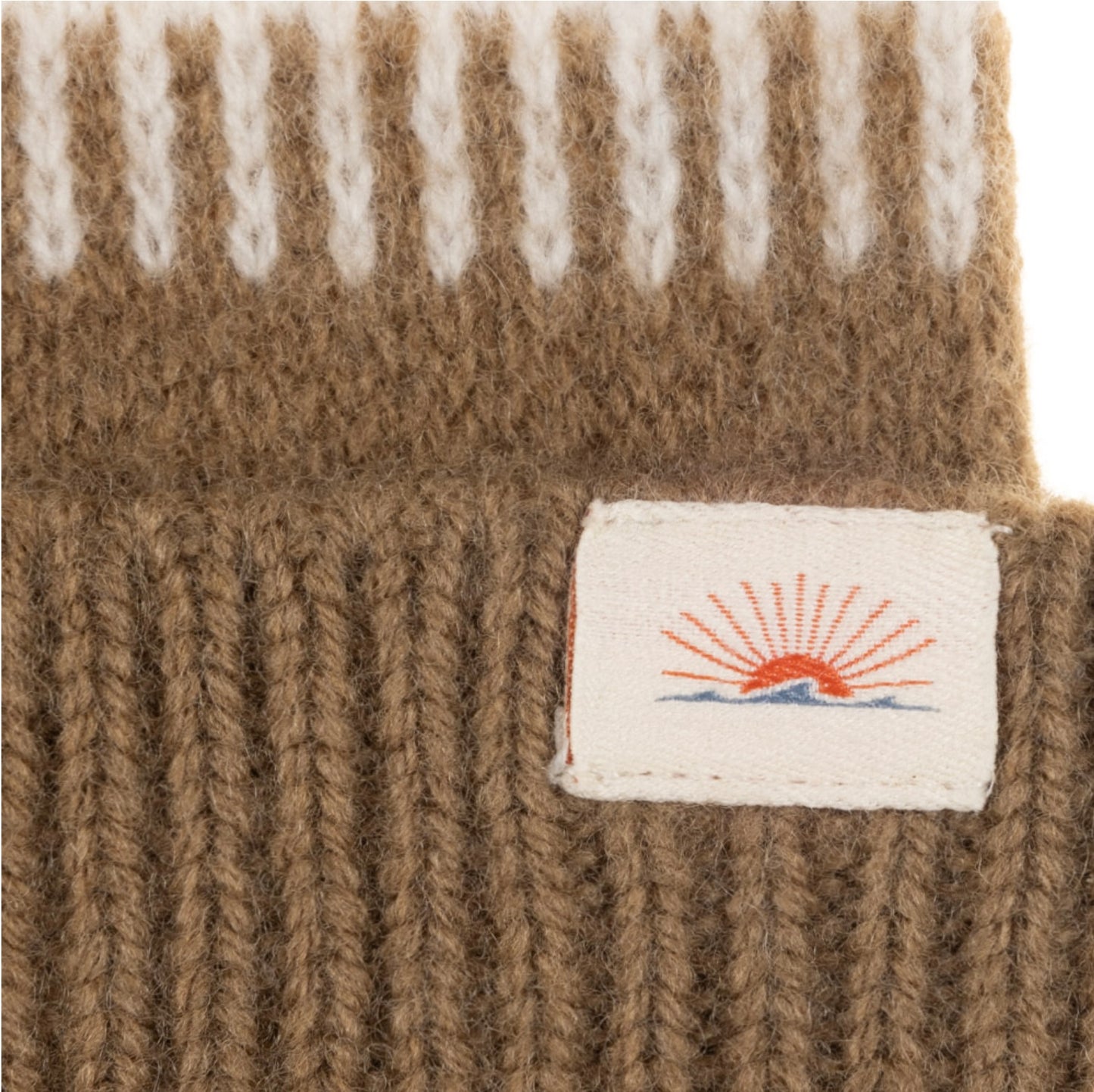 Striped Beanie | Brown