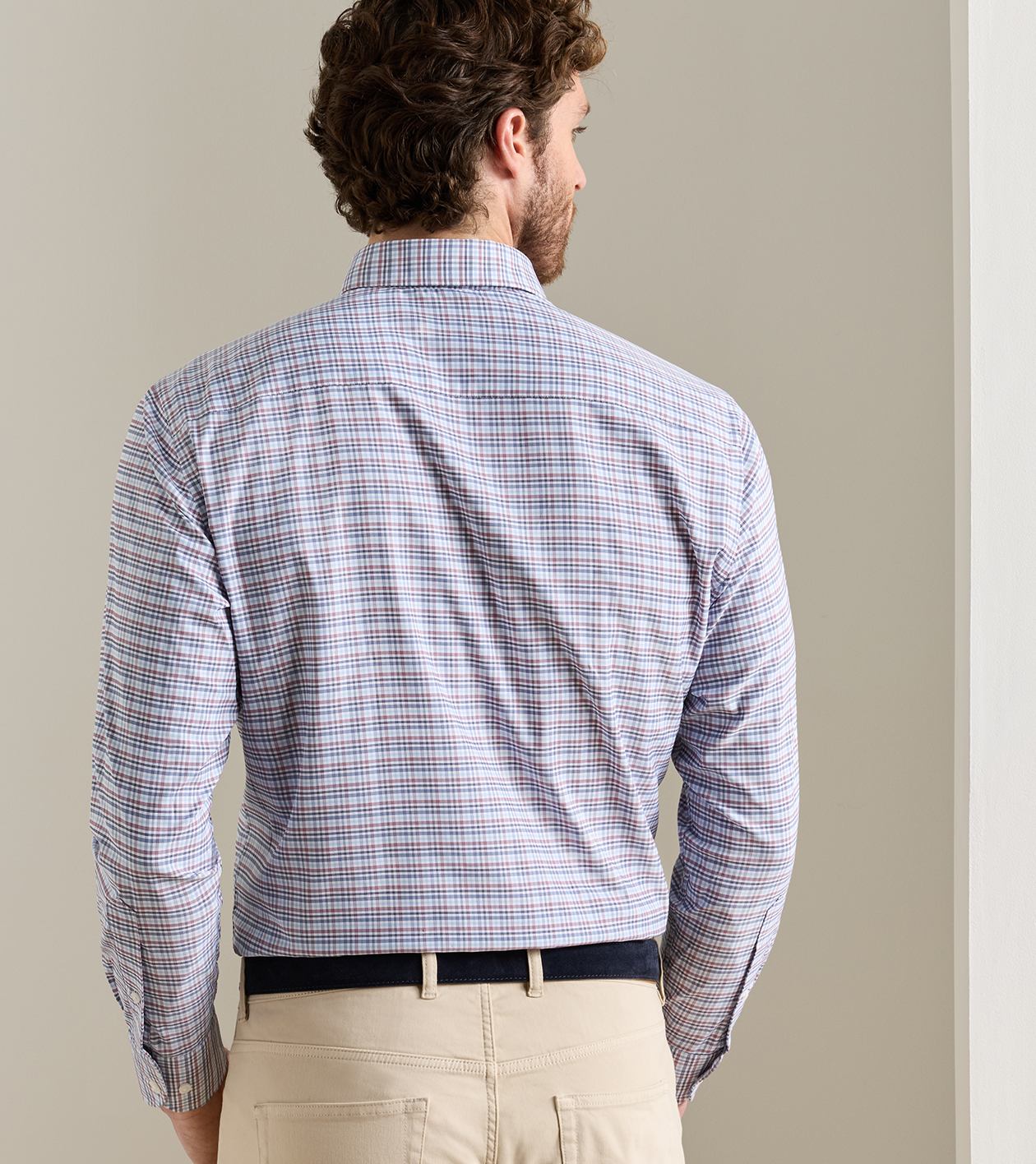 Wayne Performance Twill Sport Shirt | Blue Freesia