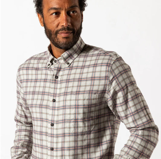 Malcolm Flannel Sport Shirt | Grey Heather