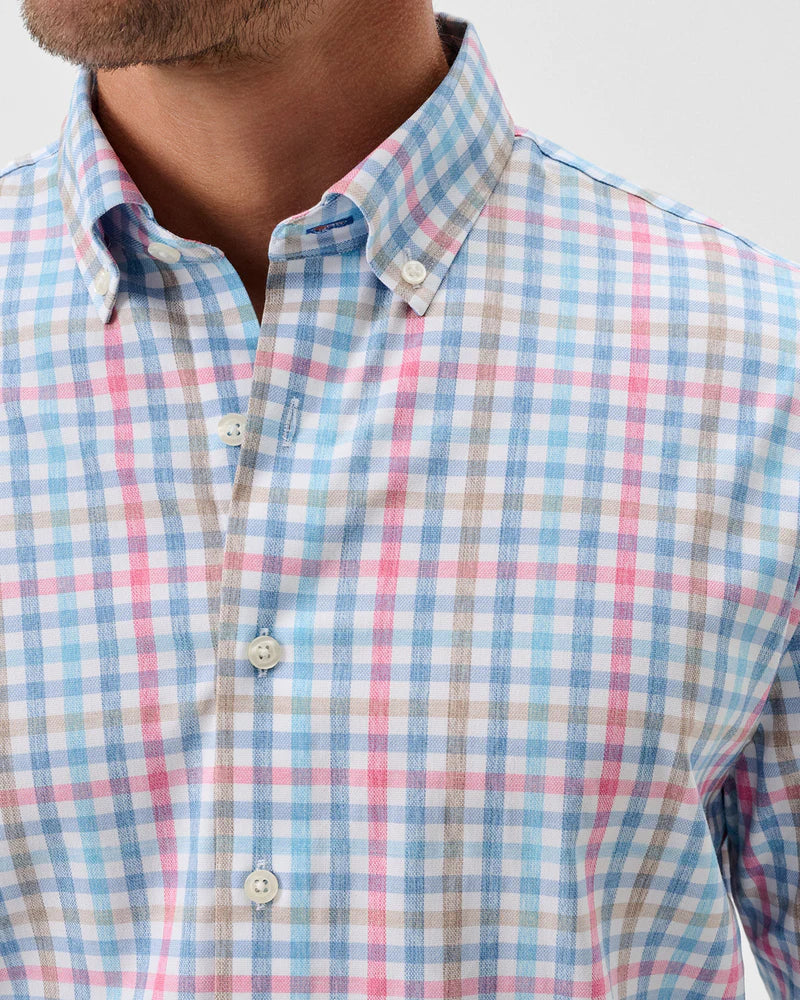 Yosef Perf Button Down Shirt | Navy