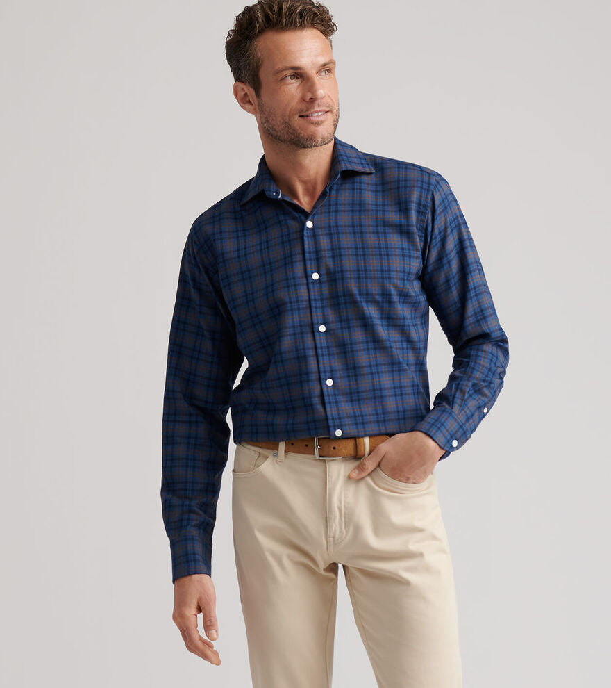 Bar Harbor Flannel Sport Shirt | Blue Haze