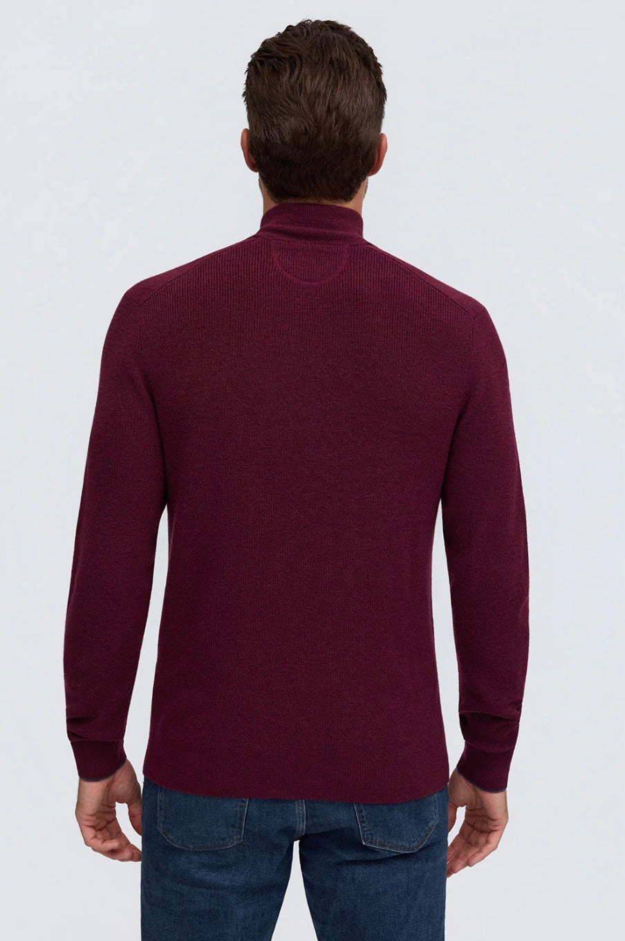 English Rib 1/4 Zip | Merlot