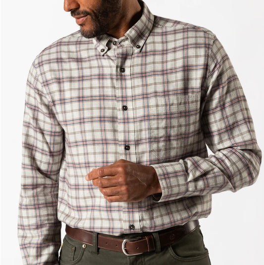 Malcolm Flannel Sport Shirt | Grey Heather
