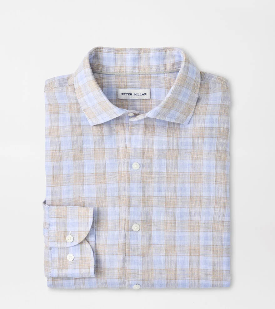 Milo Linen Sport Shirt | Cloudy Blue