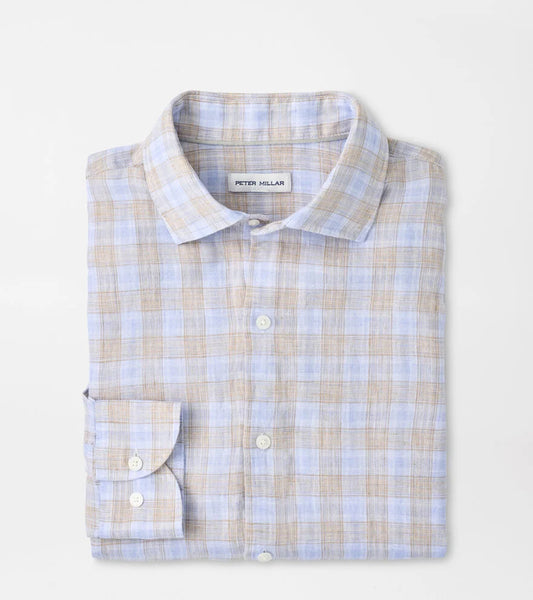 Milo Linen Sport Shirt | Cloudy Blue