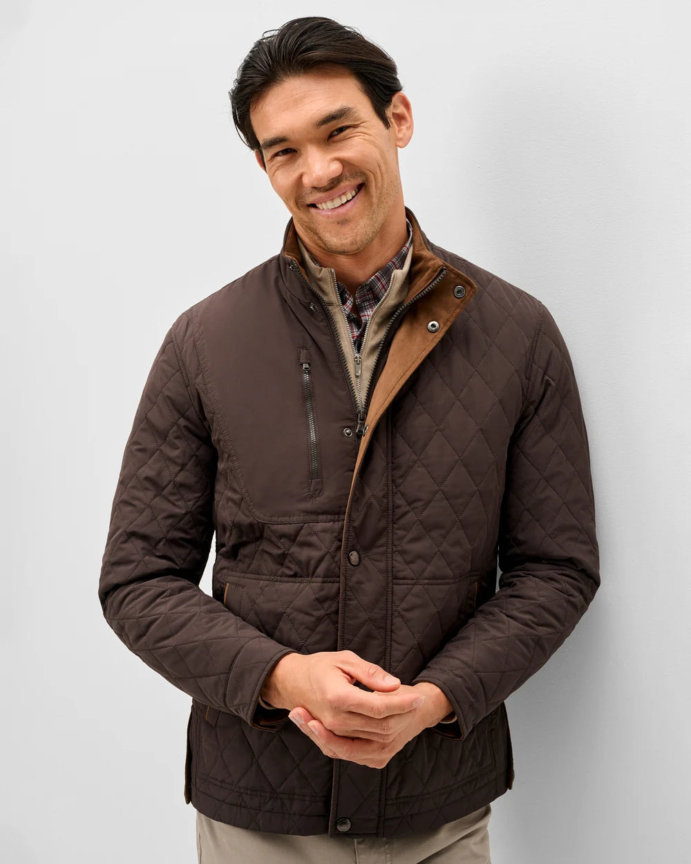 Juno Quilted Snap Jacket | Cocoa