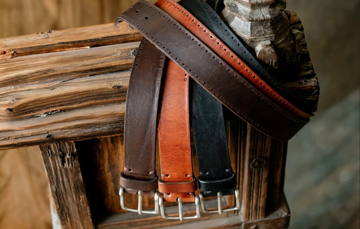Hayden Brindle Leather Belt | Walnut
