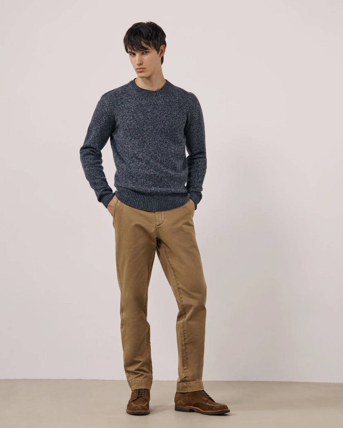Seamless Crew Sweater | Navy Blue