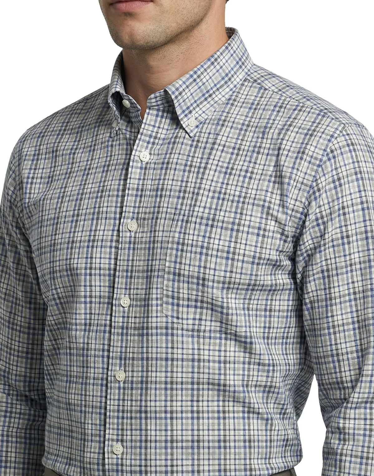 Newport Poplin Heathered Plaid | Blue