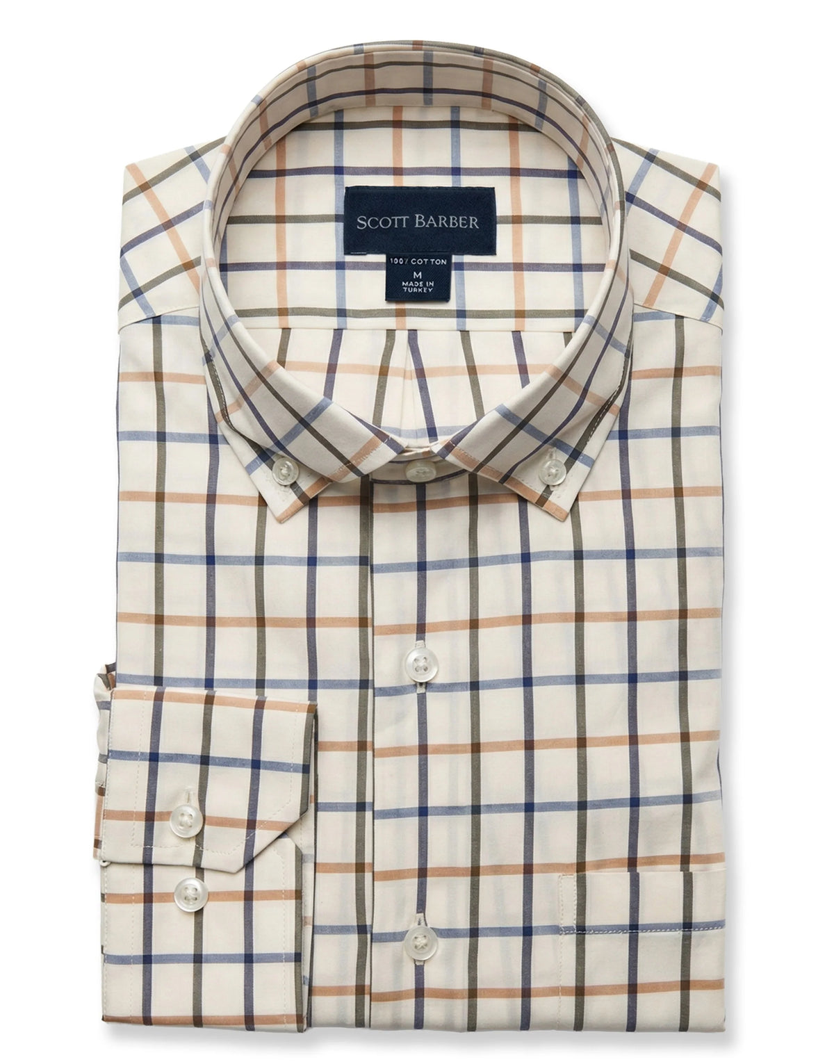 Superfine Poplin Canclini Windowpane | Cream