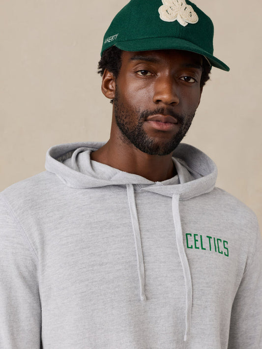 Boston Celtics Sunwashed Slub Hoodie | Light Grey Heather